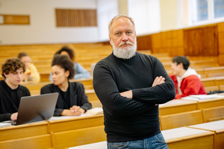 University lecture hall with modern seating and technology